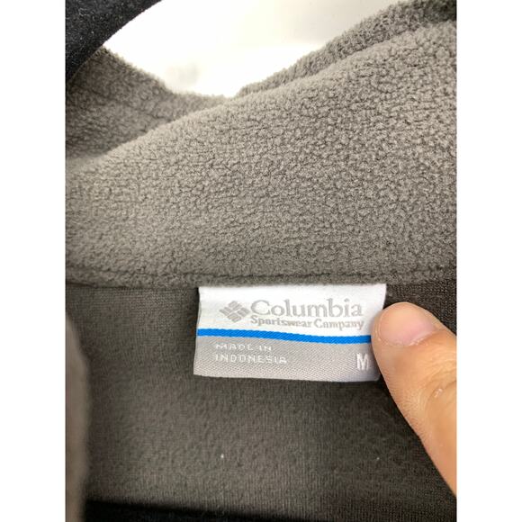Columbia 1/4 Zip Pullover Fleece Sweatshirt Mens Size Medium Dark Gray - Picture 3 of 6